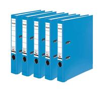 Falken Carpeta de polipropileno de colores, 3 y 5 unidades, color azul turquesa 5er Pack schmal