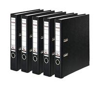 Falken Carpeta de polipropileno de colores, 3 y 5 unidades, color Negro 5er Pack schmal