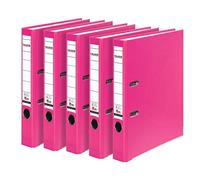 Falken Carpeta de polipropileno de colores, 3 y 5 unidades, color rosa 5er Pack schmal