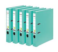 Falken Carpeta de polipropileno de colores, 3 y 5 unidades, color turquesa 5er Pack schmal