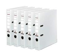 Falken Carpeta de polipropileno de colores, 3 y 5 unidades, color weiß 5er Pack schmal