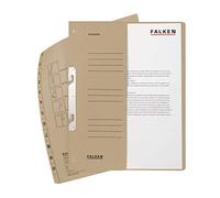 FALKEN - Clasificadora reciclado 1/2 tapa delantera para DIN A4, Autoridad 2 pliegues, 50 unidades, color gris