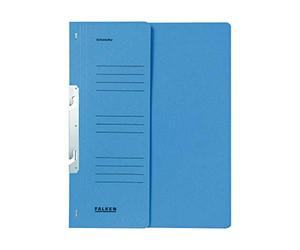 FALKEN - Clasificadora reciclado 1/2 tapa delantera para DIN A4, Autoridad 2 pliegues, 50 unidades, color azul