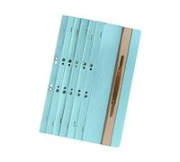 Falken - Juego de 200 carpetas con ojales (cartón reciclado, grapado comercial y grapado oficial), color azul claro