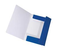 Falken LongLife - Carpeta de cartón extra fuerte con 3 solapas y cierre de tira elástica, color azul A3