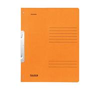 Falken Original - Archivador de 50 unidades, fabricado en Alemania, cartón reciclado con tapa completa y cuaderno para grapadora DIN A4, color naranja