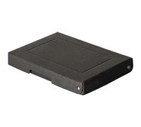 Falken Original PureBox Negro - 25 mm de Alto, 190 x 130 mm - Caja de Almacenamiento Con Tapa de Cartón Reciclado Estable Ángel Azul Vegano - Caja de Regalo y Transporte