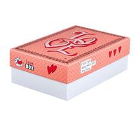 FALKEN Original StoryBox LOVE 120 mm de alto, DIN A4+, fabricado en Alemania. Caja de regalo con tapa. Ideal para recuerdos, fotos, colecciones, imágenes, manualidades, caja de almacenamiento, caja