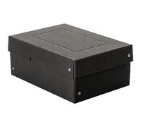 Falken PureBox Black Made in Germany, 100 mm de alto, DIN A5. Caja de almacenamiento con tapa de cartón reciclado, Ángel azul, vegano, caja de regalo, caja de transporte, caja multiusos