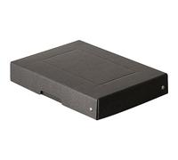 Falken PureBox Black Made in Germany. Caja de almacenamiento con tapa, 40 mm de alto, DIN A5. Caja de almacenamiento con tapa de cartón reciclado, Ángel azul, vegano, caja de regalo, caja de