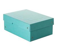 Falken PureBox - Caja de almacenaje con tapa de cartón resistente, fabricada en Alemania, 100 mm de alto, DIN A5, color azul, caja de cartón resistente, caja de regalo vegana, caja de transporte, caja
