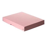 FALKEN PureBox - Caja de almacenaje con tapa de cartón resistente, fabricado en Alemania, 40 mm de alto, DIN A4, color rosa, caja de cartón resistente, caja de regalo vegana, caja de transporte, caja
