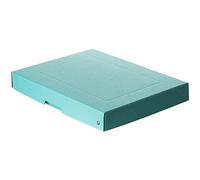 FALKEN PureBox - Caja de Almacenaje Con Tapa de Cartón Resistente, Fabricado en Alemania, 40 mm de Alto, DIN A4, Color Azul, Vegana, de Regalo y Transporte