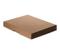 Falken PureBox Nature. Fabricado en Alemania. 40 mm de alto, DIN A4. Caja de almacenamiento con tapa de cartón resistente. Caja de regalo vegana. Caja de transporte multiusos