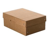 FALKEN PureBox Nature original - Fabricado en Alemania, 100 mm de alto, DIN A5, caja de almacenamiento con tapa de cartón resistente, caja de regalo vegana, caja de transporte, caja multiusos