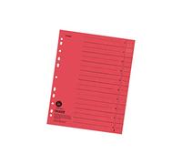 FALKEN - Separadores de cartón de reciclaje, color rojo A4-100er Pack