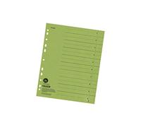 FALKEN - Separadores de cartón de reciclaje, color verde A4-100er Pack