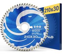 FALKENWALD® Hoja de sierra 210 x 30 mm para madera - Hoja de sierra circular 210 x 30 mm compatible con sierra circular de mesa Bosch GTS 635-216, sierra de tronco Bosch, Einhell y más
