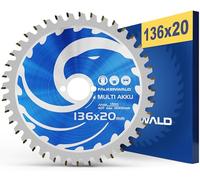 FALKENWALD® Hoja de sierra circular de 136 x 20 mm (batería, multi), con 40 dientes de metal duro, compatible con sierra circular manual de Makita DSS501Z, DSS610Z y otras máquinas