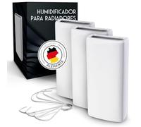FALKENWERK Humidificador de cerámica para radiador [3 unidades] - universal con gancho flexible - sostenible [apto para todos los calentadores] blanco