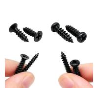 FALKIN 100 unidades M1-M3.5 negro mini Phillips sujetadores autoperforantes para uso en madera(16mm, M2.3)