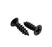 FALKIN 100 unidades M1-M3.5 negro mini Phillips sujetadores autoperforantes para uso en madera(5mm, M1)