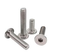 FALKIN 5/10/50 Uds 304 A2 tornillos hexagonales de acero inoxidable cabeza plana ultrafina tornillos Allen M1.6 M2 M2.5 M3 M4 M5 M6 M8(5mm,M5 10pcs)