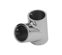 FALKIN Accesorio de pasamanos en T Izquierdo y Derecho de 60 Grados de Acero Inoxidable 316, Conector Resistente for Tubo Marino de 22/25mm(Right 22mm)