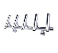 FALKIN Boat Accessories 5 Tube Adjustable Stainless Rocket Launcher Fishing Rod Holders, Can Be Rotated 360 Deg