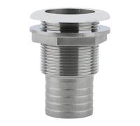 FALKIN Marine 316 Stainless Steel Thru Hull Fitting Connector Half Thread Water Outlet Boat Bilge Drain Hose Fitting(ALS1102B)