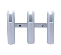 FALKIN Soporte de Aluminio for caña de Pescar for Barco, Tubo de Enlace de 3/4 de Pulgada, Soporte de Almacenamiento for caña Marina Plateada, Accesorios for Yates y Barcos(3120AA3)