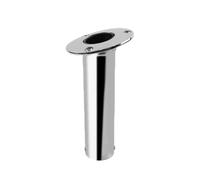 FALKIN Soporte de caña de Pescar de Acero Inoxidable con Tapa, Junta de Tubo Interior, Espejo Pulido, Accesorios for Barcos(15 Degree NO Lid)