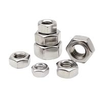 FALKIN Tuerca hexagonal de acero inoxidable DIN934 304 M1 M1.2 M1.4 M1.6 M2 M2.5 M3 M3.5 M4 M5 M6 M8 M10 M12 M16 M20 M24(5pcs M12)