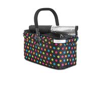 Falko Duo - Cesta de la compra, diseño de lunares, color negro