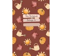 Fall Aesthetic Notebook - 6” x 9”, 100 Lined Pages, Pumpkins & Leaves