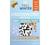 Fall and Winter Crossword Puzzle Book for Adults