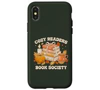 Fall Bibliophile Cozy Readers Book Society tee Carcasa para iPhone X/XS