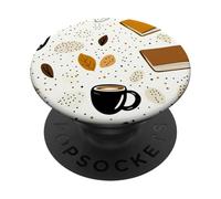 Fall Books and Coffee Book Lover Reading Bookish Book Themed PopSockets PopGrip Adhesivo