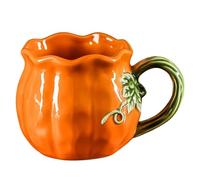 Fall Coffee Mugs - Thanksgiving Ceramic Pumpkin Shaped Breakfast Cup