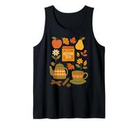 Fall Comforts Cozy Cottage Core Tea y Fall Hygge Design Camiseta sin Mangas