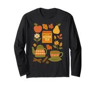 Fall Comforts Cozy Cottage Core Tea y Fall Hygge Design Manga Larga