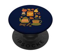 Fall Comforts Cozy Cottage Core Tea y Fall Hygge Design PopSockets PopGrip Adhesivo