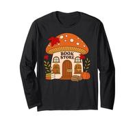 Fall Cozy Cottagecore Mushroom Bookstore - Camiseta para Amantes de los Libros Manga Larga