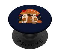 Fall Cozy Cottagecore Mushroom Bookstore - Camiseta para Amantes de los Libros PopSockets PopGrip Adhesivo