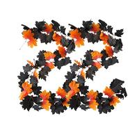 Fall Decor, Wedding Garland, Black Leaves Decoration, Lifelike Texture, Interactive Gothic Style Accent, for Halloween Weddings, Autumn Tables, Fireplace Mantels, Dark Themed Celebrations 66.92 Inches