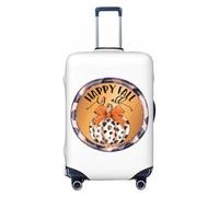 Fall Farmhouse Pumpkins1 - Fundas elásticas para equipaje de viaje, 45,7 a 81,3 cm, Black, L