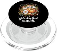 Fall Florals Pumpkins Yahuah es Bueno Todo el Tiempo PopSockets PopGrip para MagSafe