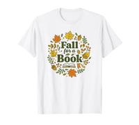 Fall For A Book Autumn Reading Teacher Graphic Camiseta