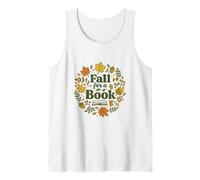 Fall For A Book Autumn Reading Teacher Graphic Camiseta sin Mangas
