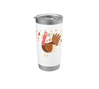 Fall For Women Halloween Pumpkin Thanksgiving Family Pavo Vaso térmico de acero inoxidable de doble pared